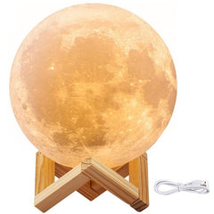 Månlampa 3d Moon light 8cm uppladdningsbar Nattlampa