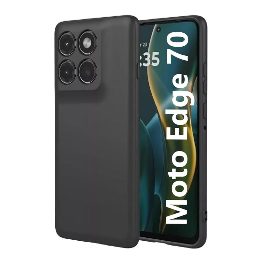 Motorola Edge 70 - Matt Silicon TPU Mjuk Skal - Svart