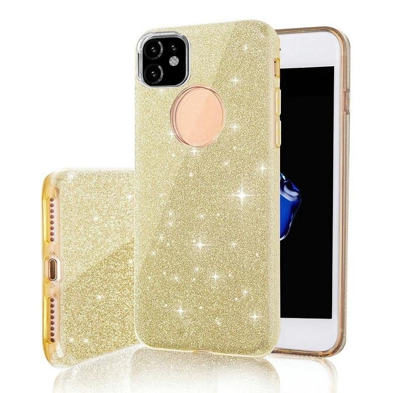 Motorola Moto E20 / E30 / E40 - 3in1 Glitter Elegant Mjuk Skal Guld