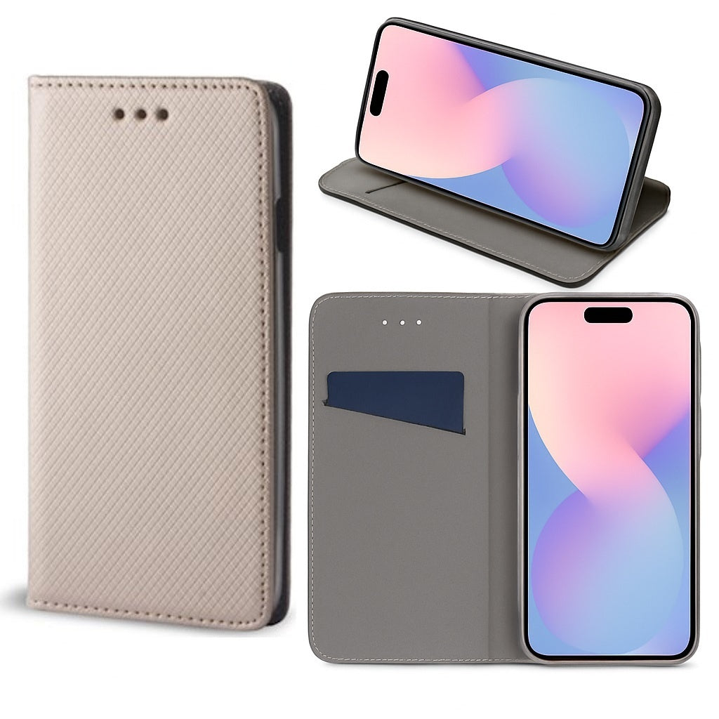 Motorola Moto G06 - Smart Magnet Mobilplånbok Guld