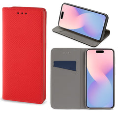 Motorola Moto G37 - Smart Magnet Mobilplånbok - Röd