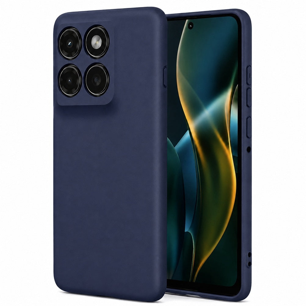 Motorola Moto G86 - Matt Silicon TPU Mjuk Skal - Mörkblå
