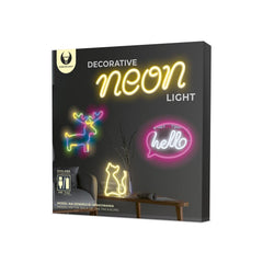 Neon LED CAT Batteri + USB Forever Light Rosa