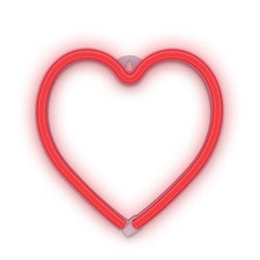 Neon LED HEART Batteri + USB Forever Light - Röd