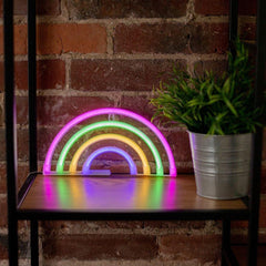 Neon LED RAINBOW Batteri + USB Forever Light