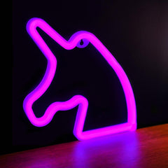 Neon LED UNICORN Batteri + USB Forever Light Rosa