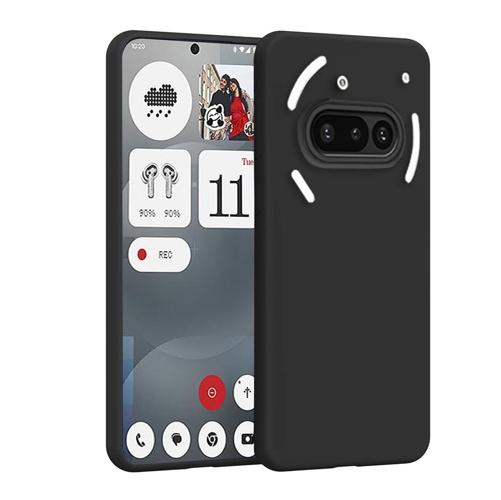 Nothing Phone 3a - Matt Silicon TPU Mjuk Skal - Svart