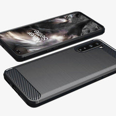 OnePlus Nord - Flexibel Carbon Mjuk TPU Skal - Svart