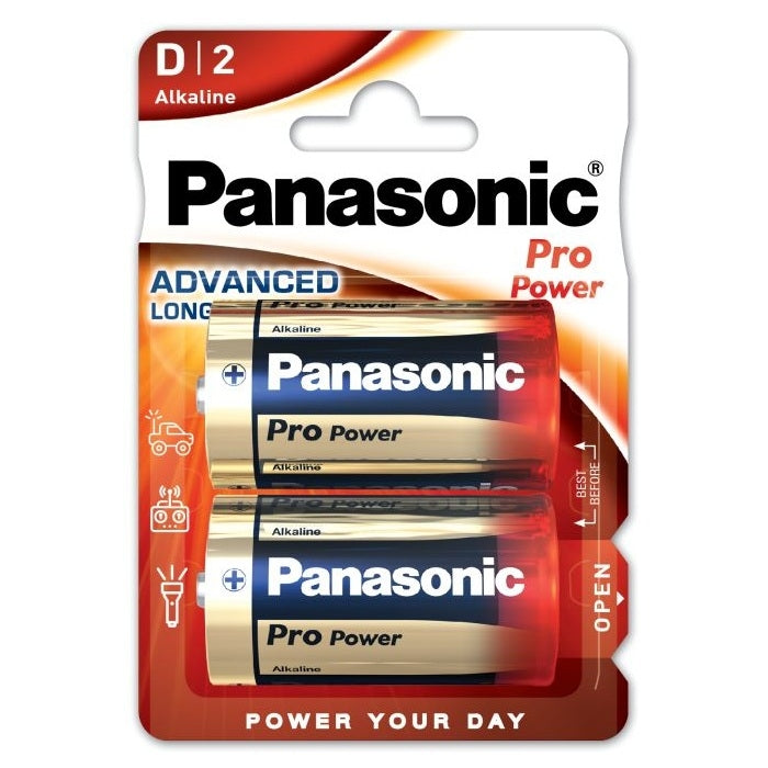 Panasonic Pro Power D Alkaline 1.5V Batteri (LR20) – 2-pack