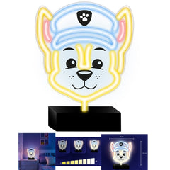 Paw Patrol Neon LED Chase – 25×25 cm med Stativ & USB-ström