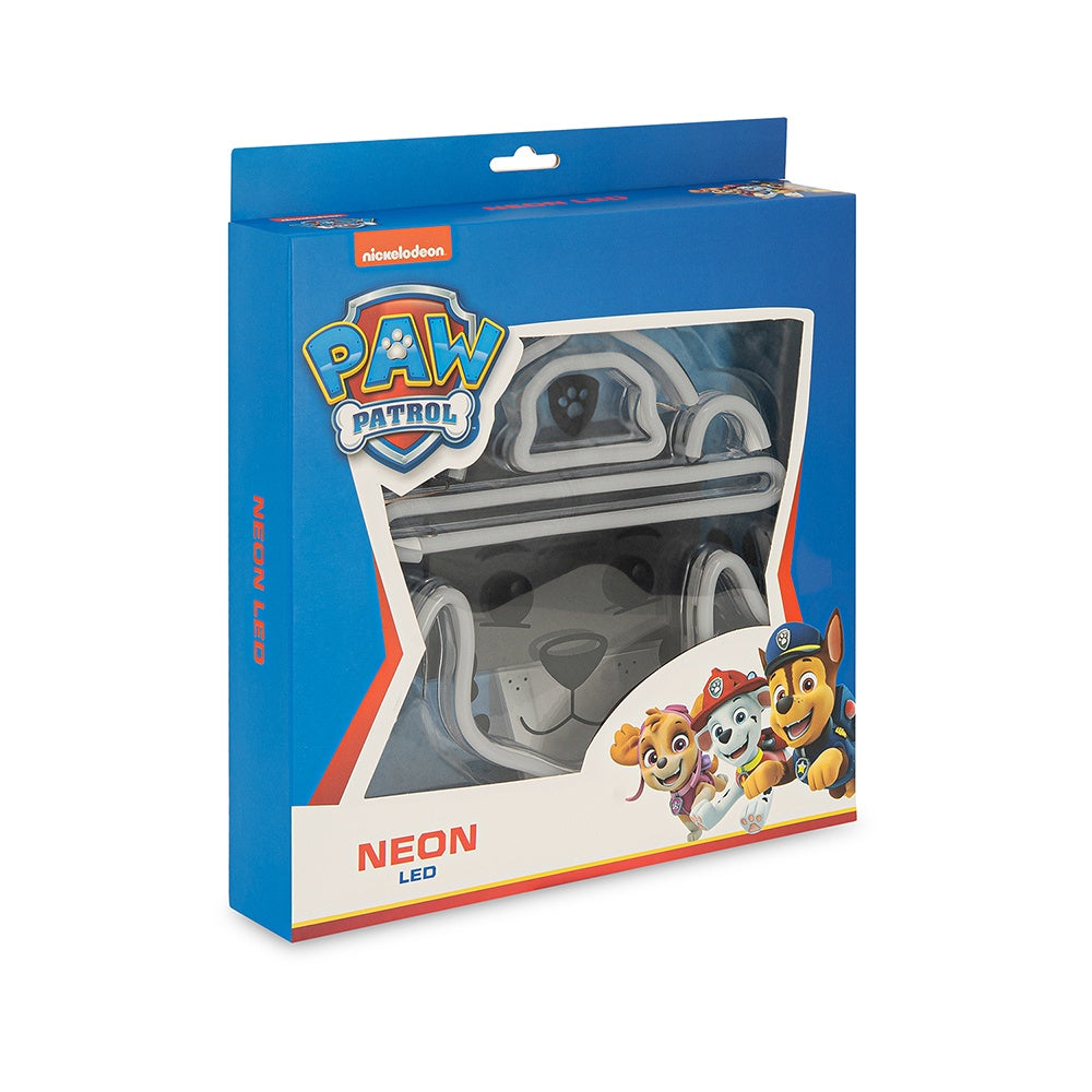 Paw Patrol Neon LED Marshall– 25×25 cm med Stativ & USB-ström
