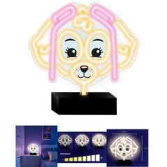 Paw Patrol Neon LED Skye – 25×25 cm med Stativ & USB-ström