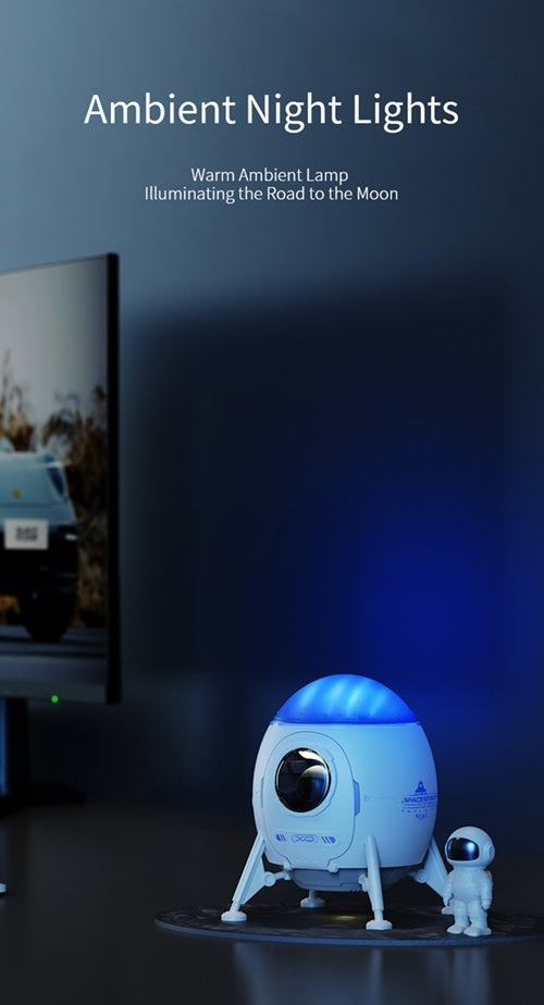 LED-projektor XO CF38 – Stjärnor och galaxer med Bluetooth-högtalare, vit