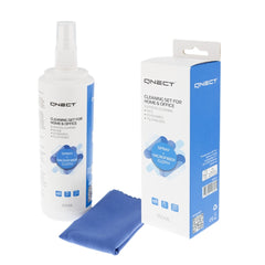 QNECT Rengöringsset 250 ml + Mikrofiberduk – Antistatisk & Effektiv för Kontor