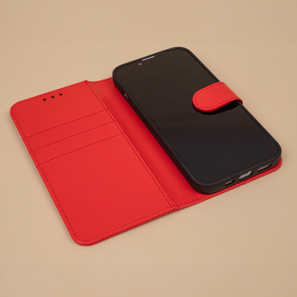 Realme 16 5G - Book Case Fodral Mobilplånbok Röd