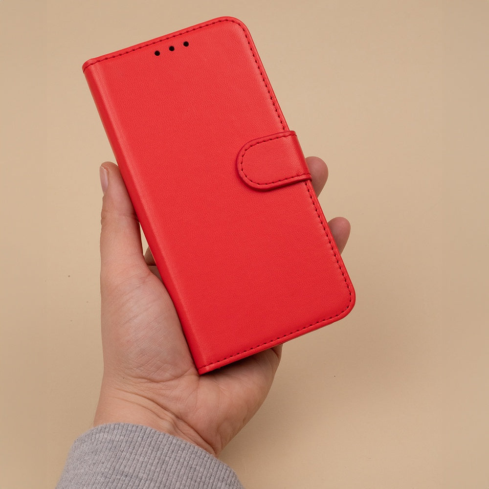 Realme 16 5G - Book Case Fodral Mobilplånbok Röd