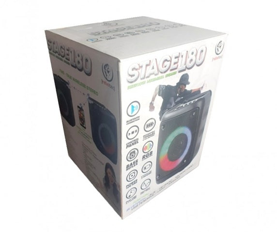 Rebeltec Stage 180 Bluetooth Trådlös Högtalare 18W RGB – FM, TWS, Karaoke, USB & AUX