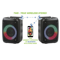 Rebeltec Stage 180 Bluetooth Trådlös Högtalare 18W RGB – FM, TWS, Karaoke, USB & AUX