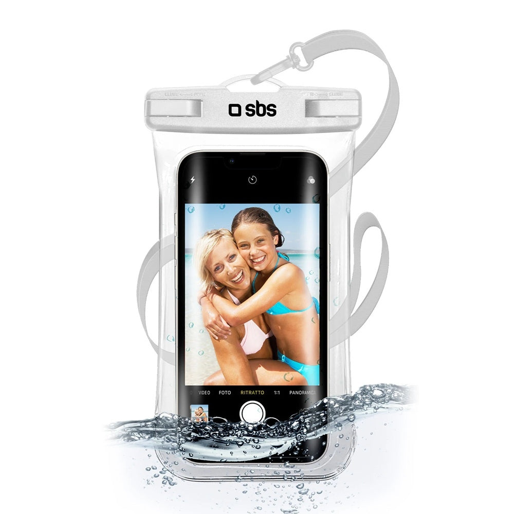 SBS Vattentätt Mobilskal IPX8 – Selfie Case upp till 6.8” med Handgrepp & Halsrem