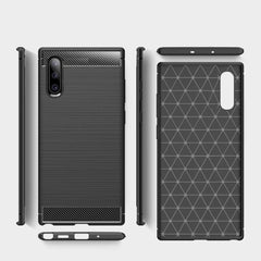 Samsung Galaxy A10 - Flexibel Carbon Mjuk TPU Skal - Svart