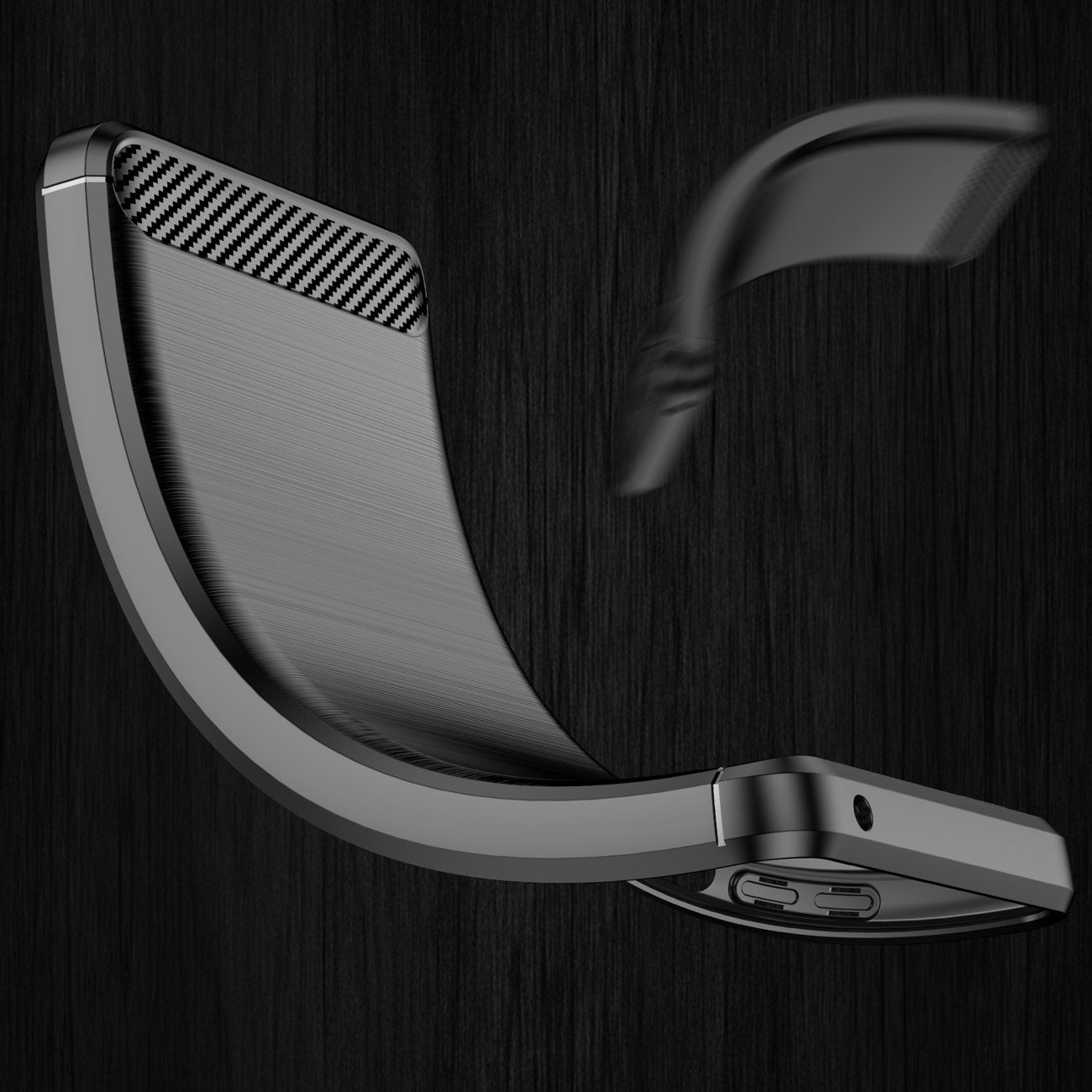 Samsung Galaxy A17 5G / A26 5G - Flexibel Carbon Mjuk TPU Skal - Svart