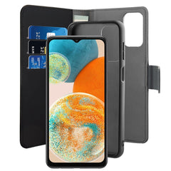 Samsung Galaxy A23 4G/5G - Puro Ekoläder 2-i-1 Löstagbart Plånboksfodral Svart