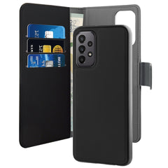 Samsung Galaxy A23 4G/5G - Puro Ekoläder 2-i-1 Löstagbart Plånboksfodral Svart