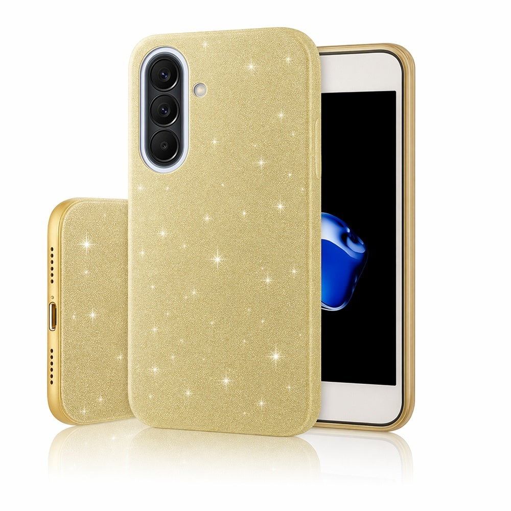 Samsung Galaxy A56 5G - 3in1 Glitter Elegant Mjuk Skal Guld