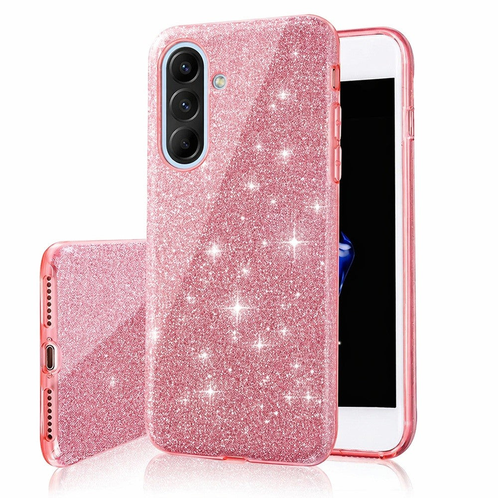 Samsung Galaxy A56 5G - 3in1 Glitter Elegant Mjuk Skal Rosa