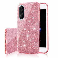 Samsung Galaxy A56 5G - 3in1 Glitter Elegant Mjuk Skal Rosa