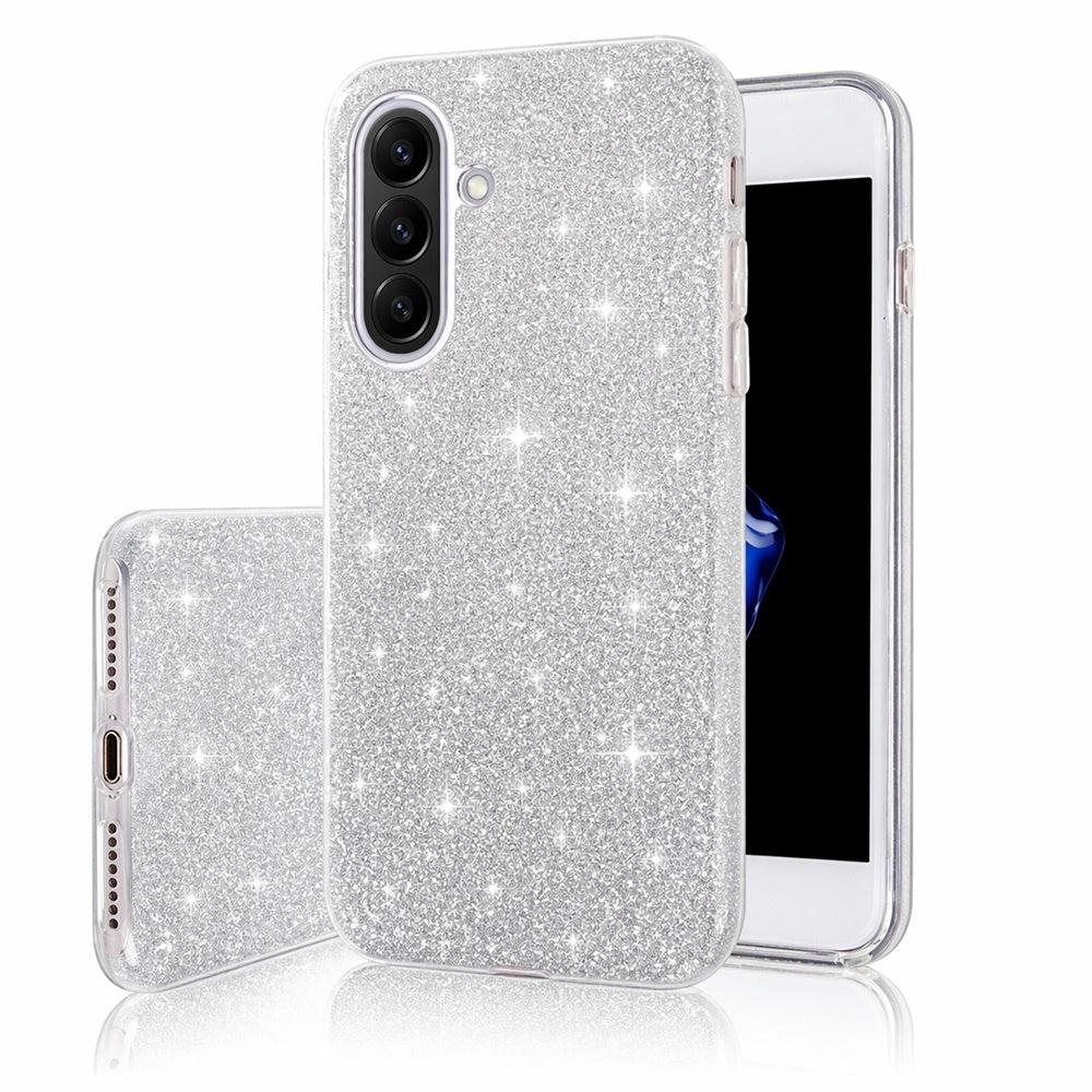 Samsung Galaxy A56 5G - 3in1 Glitter Elegant Mjuk Skal Silver