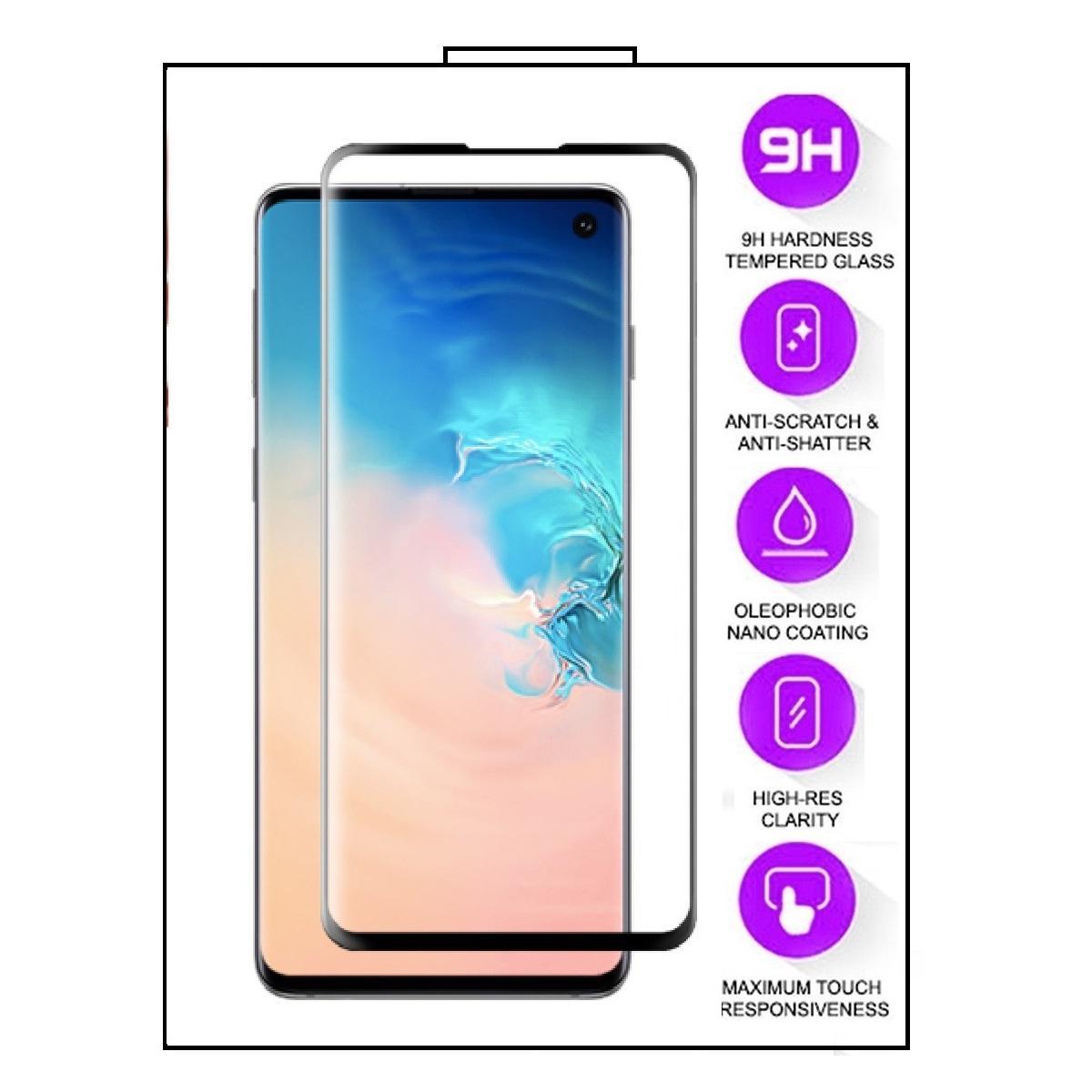 Samsung Galaxy A71 - 5D helskärm Härdat Glas - Svart Ram