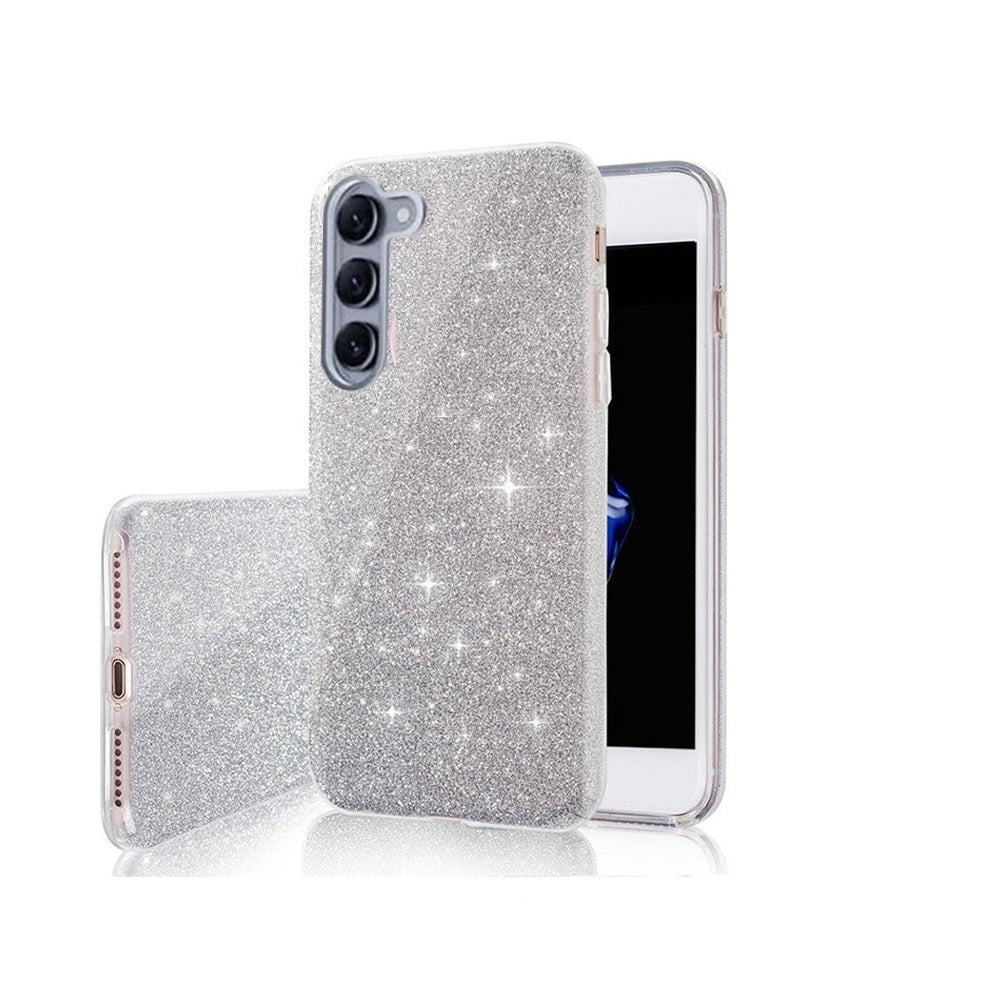 Samsung Galaxy S21 5G - 3in1 Glitter Elegant Mjuk Skal Silver