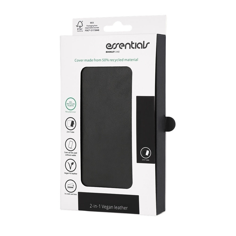 Samsung Galaxy S22 Ultra - Essentials Ekoläder 2-i-1 Löstagbart Plånboksfodral Svart