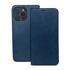 Samsung Galaxy S25 Edge - Smart Suede Läder fodral Mobilplånbok Marinblå