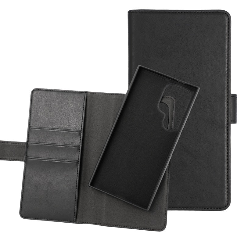 Samsung Galaxy S25 Ultra - Essentials Ekoläder 2-i-1 Löstagbart Plånboksfodral Svart