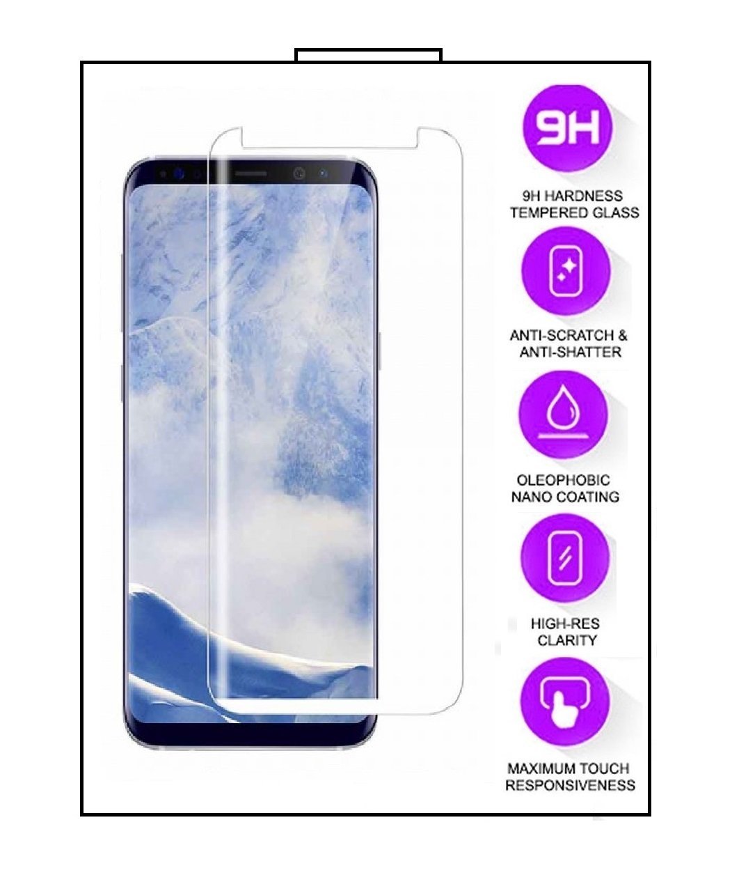 Samsung Galaxy S8 - 5D Härdat Glas - Transparent