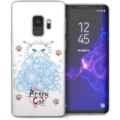 Samsung Galaxy S9 - Caseflex Elegant Bakstycket - Angry Cat