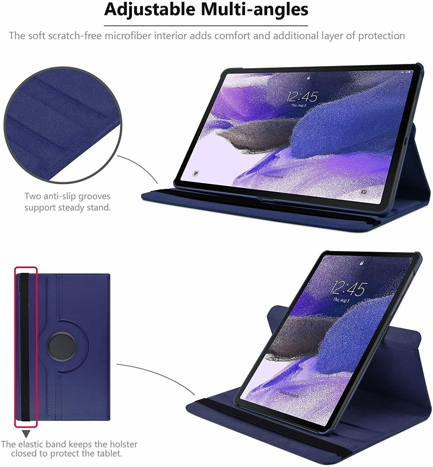 Samsung Galaxy Tab A9 Plus 11" - Fodral 360° Roterbar - Mörkblå