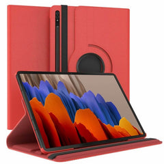 Samsung Galaxy Tab S8 / S9 / S9 FE / S10 FE - Fodral 360° Roterbar Röd
