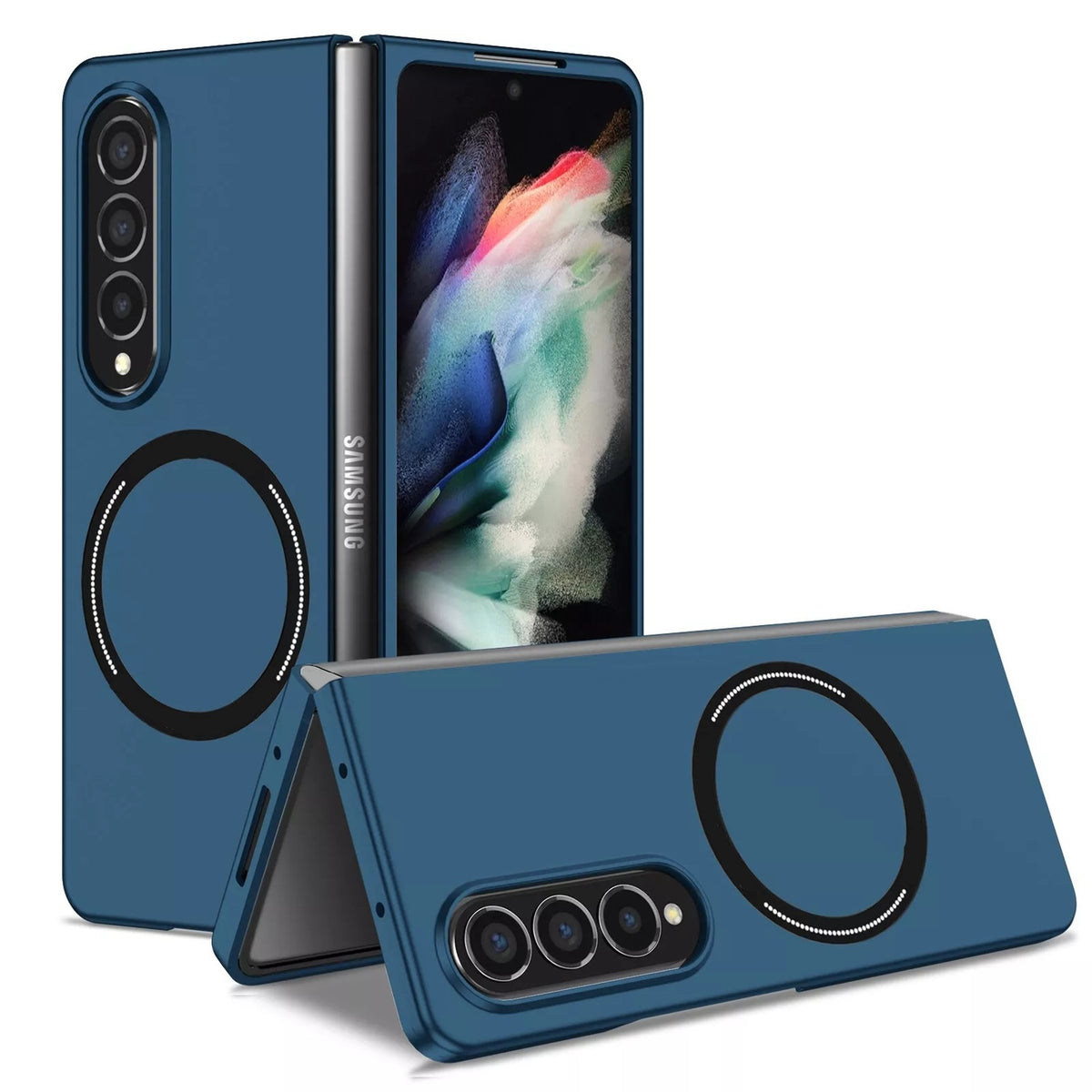 Samsung Galaxy Z Fold 4 - MagSafe Kompatibelt TPU Skal, Tunt & Stötsäkert Skydd blå