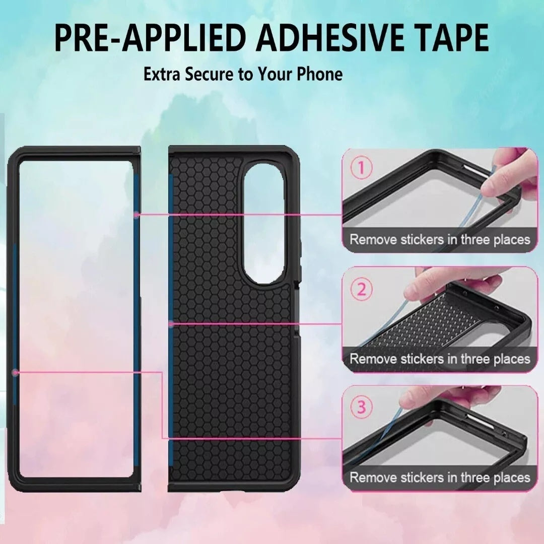 Samsung Galaxy Z Fold 6 - Stötsäker Ring Armor Stand Slimmt mobilskal Röd