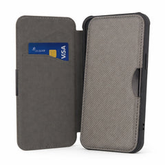 Samsung S23 FE - Smart Carbon Mobilplånbok Silver