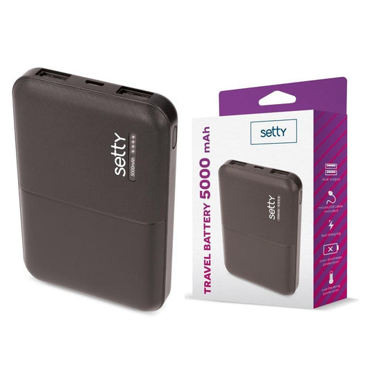 Setty 5000mAh Powerbank till Mobiltelefoner & Surfplattor