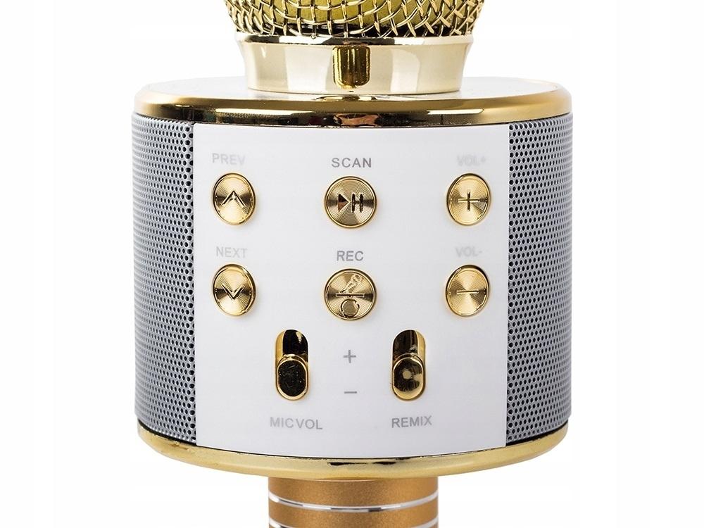 Setty Karaoke Trådlös Mikrofon med Bluetooth-högtalare - Guld