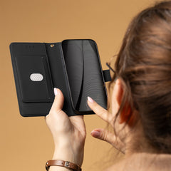 Smart Triangle iPhone 18 Pro / iPhone 17 Pro Plånboksfodral – Svart