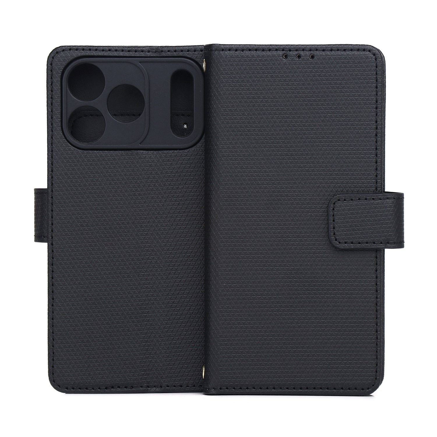 Smart Triangle iPhone 18 Pro / iPhone 17 Pro Plånboksfodral – Svart