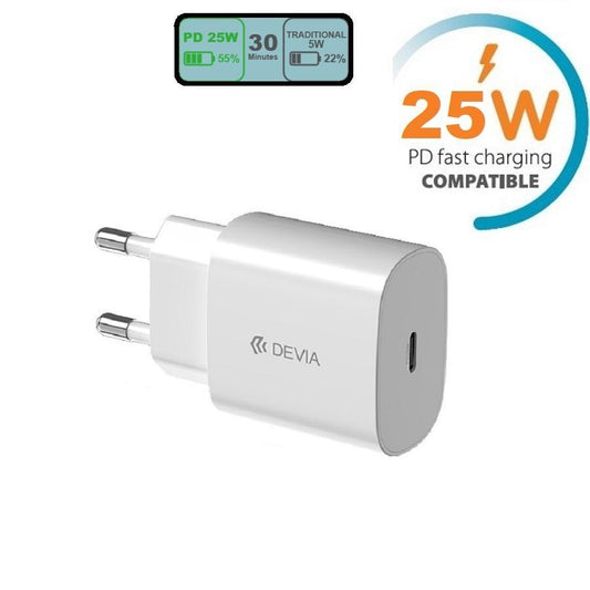 Snabbladdare 25W PD USB-C för iPhone 11/12/13/14, Samsung