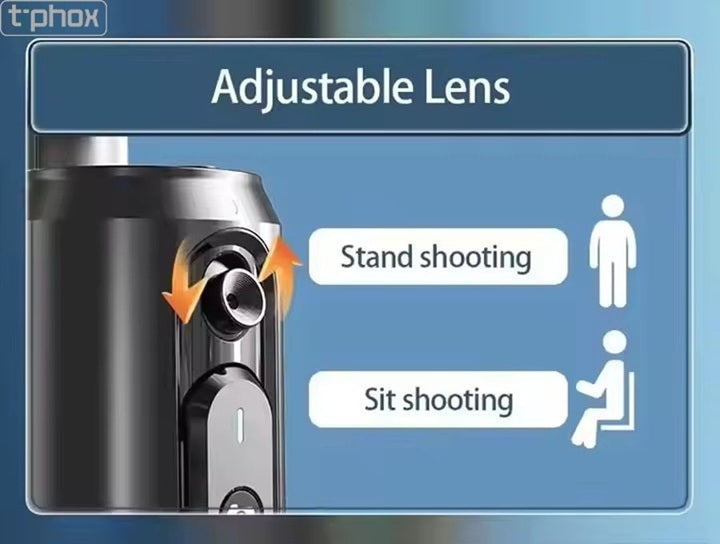T-PHOX iCircle Tripod Face Tracking AI 360° automatisk rotation mobilhållare för video & selfie