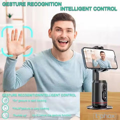 T-PHOX iCircle Tripod Face Tracking AI 360° automatisk rotation mobilhållare för video & selfie